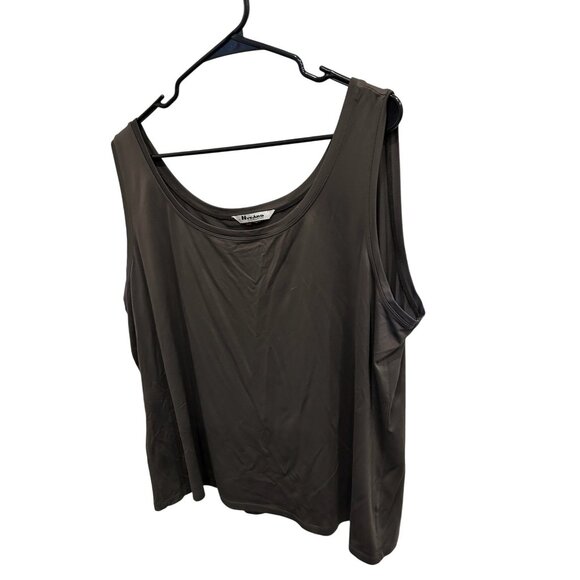 Nygard Collection Sleeveless Tank Top Dark Brown Nylon Spandex Sz - Picture 3 of 7